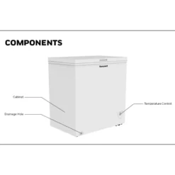Honeywell 7 Cu Ft Chest Freezer with Removable Storage Basket, White - H7CFW