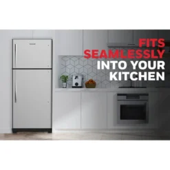 Honeywell 18 Cu Ft Refrigerator with Top Freezer, White - H18TFW