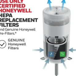 Honeywell Designer Series Ultra Quiet HEPA Tower Air Purifier - White, HPA830W