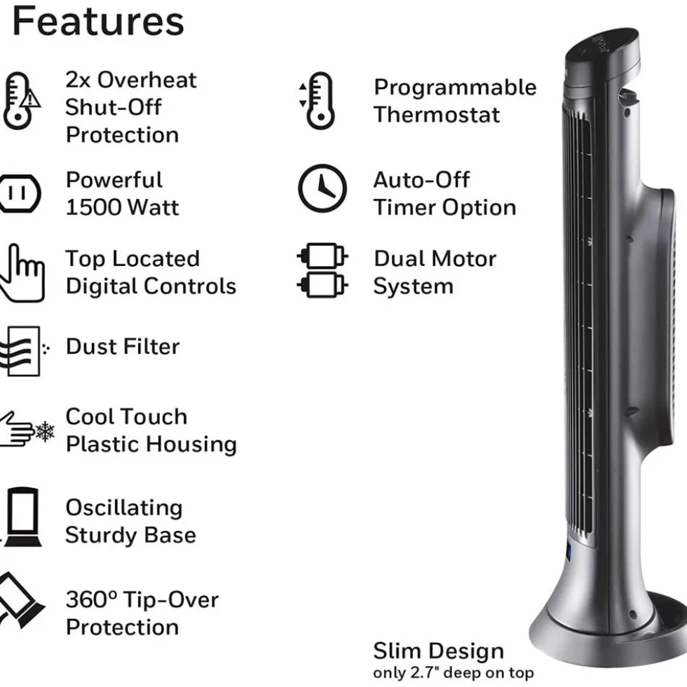 Honeywell Digital Ceramic Tower Heater, HCE322V