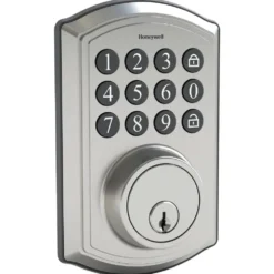 Honeywell Digital Deadbolt Door Lock with Electronic Keypad in Satin Nickel, 8635024