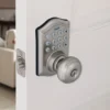 Honeywell Digital Entry Keypad Door Lock with Door in Satin Nickel, 8732301L