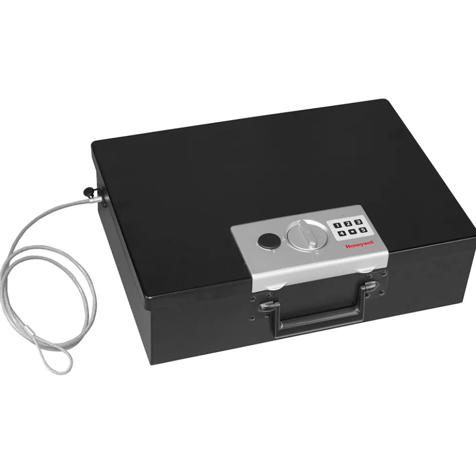 Honeywell 6110 Digital Steel Laptop Security Box with Secure Cable Tether (.48 cu ft.)