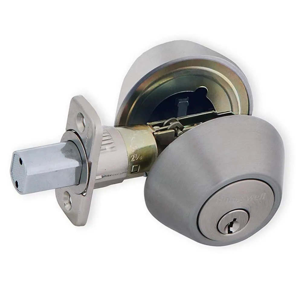 Honeywell Double Cylinder Deadbolt, Satin Nickel, 8112309