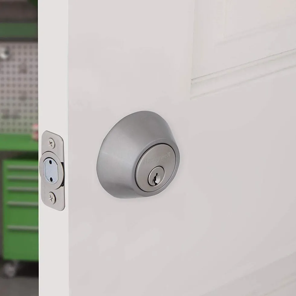 Honeywell Double Cylinder Deadbolt, Satin Nickel, 8112309