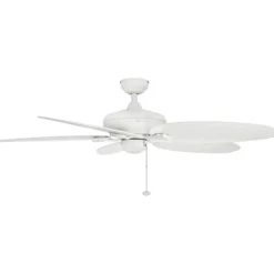 Honeywell Duvall Tropical Palm Leaf Indoor and Outdoor Ceiling Fan, White, 52-Inch - 50206