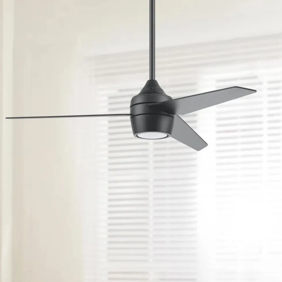 Honeywell Eamon 52 inch Color Changing Indoor Ceiling Fan with Light and Remote, Matte Black - 51906