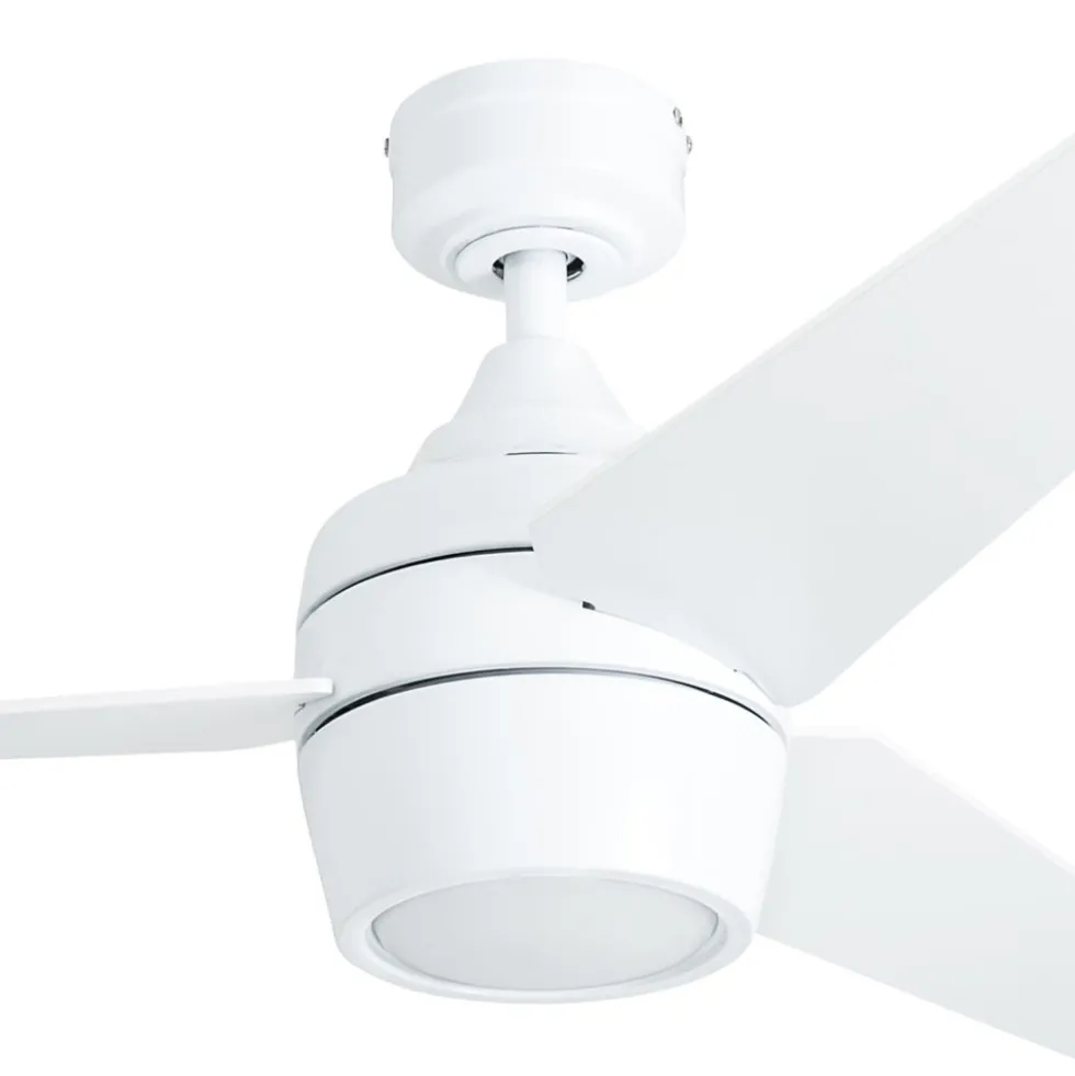 Honeywell Eamon Indoor Ceiling Fan, Modern Bright White, 52-Inch - 50605