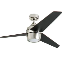 Honeywell Eamon Indoor Ceiling Fan, Modern Brushed Nickel, 52-Inch - 50604