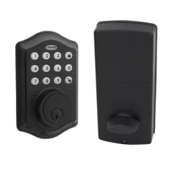 Honeywell Electronic Entry Deadbolt Door Lock, Matte Black, 8712509