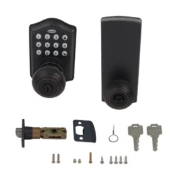 Honeywell Electronic Entry Knob Door Lock with Keypad in Oil Rubbed Bronze, 8732401