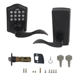 Honeywell Electronic Entry Lever Door Lock with Keypad in Oil Rubbed Bronze, 8734401