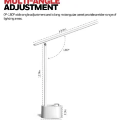 Honeywell Foldable Modern Desk Lamp with USB A+C Charging Port and Eye Protection, White - HWT-H01W