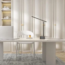 Honeywell Foldable Modern Table Lamp with USB A+C Charging Port and Eye Protection, Black - HWT-H01