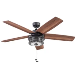 Honeywell Foxhaven Indoor and Outdoor Ceiling Fan, Matte Black, 52-Inch - 51631