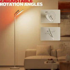 Honeywell F2 Torchiere Tall Standing Ambient Floor Lamp with 6 RGB Color Modes