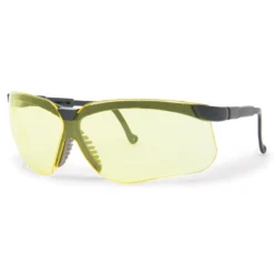 Honeywell Genesis Anti-Fog Tinted Safety Glasses, Adjustable Black Frame and Amber Tint Lens - 4 Pack