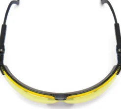 Honeywell Genesis Safety Eyewear, Black Adjustable Frame, Amber Lens, Anti-Fog Lens Coating - RWS-51025