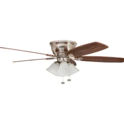 Honeywell Glen Alden Indoor Ceiling Fan with 4 Lights, Brushed Nickel, 52-Inch - 50182