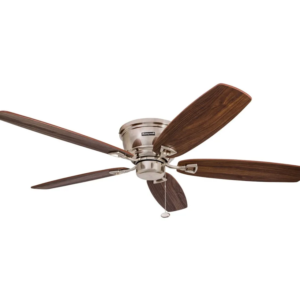 Honeywell Glen Alden Indoor Ceiling Fan with 4 Lights, Brushed Nickel, 52-Inch - 50182