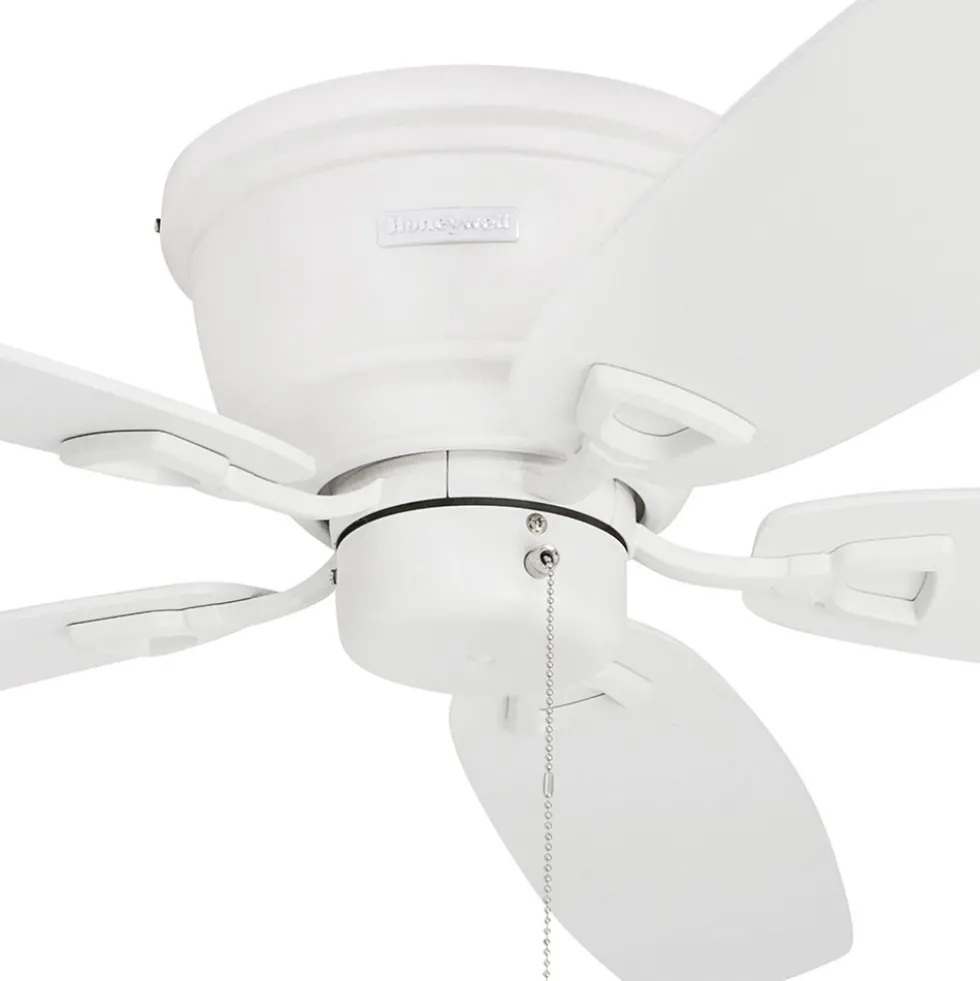 Honeywell Glen Alden Indoor Ceiling Fan, White, 52-Inch - 50180