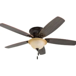 Honeywell Glen Alden Low Profile Ceiling Fan with Bowl Light, Oil Rubbed Bronze, 52-Inch - 50517