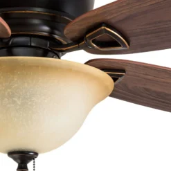 Honeywell Glen Alden Low Profile Ceiling Fan with Bowl Light, Oil Rubbed Bronze, 52-Inch - 50517