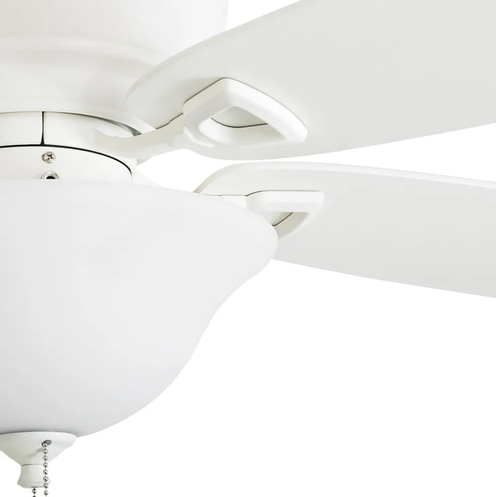 Honeywell Glen Alden Low Profile Ceiling Fan with Bowl Light, White, 52-Inch - 50518