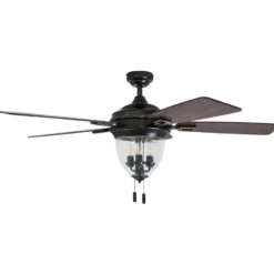 Honeywell Glencrest Damp Rated Outdoor Ceiling Fan, Oil Rubbed Bronze, 52-Inch - 50615