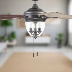 Honeywell Glencrest Indoor and Outdoor Ceiling Fan, Iron, 52-Inch - 51653