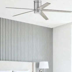 Honeywell Graceshire Ceiling Fan with Light, 60 Inch, Brushed Nickel - 53053