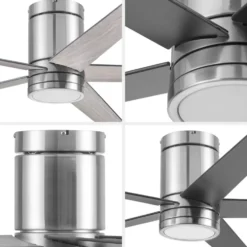 Honeywell Graceshire Indoor Flush Mount Ceiling Fan, Brushed Nickel, 52-Inch - 51860