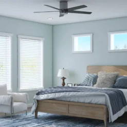 Honeywell Graceshire Indoor Flush Mount Ceiling Fan, Brushed Nickel, 52-Inch - 51860