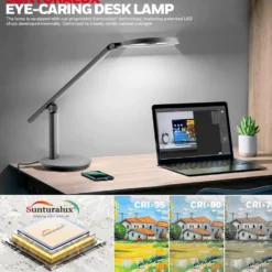 Honeywell H6 Desk Lamp with Touch Controls, Gray
