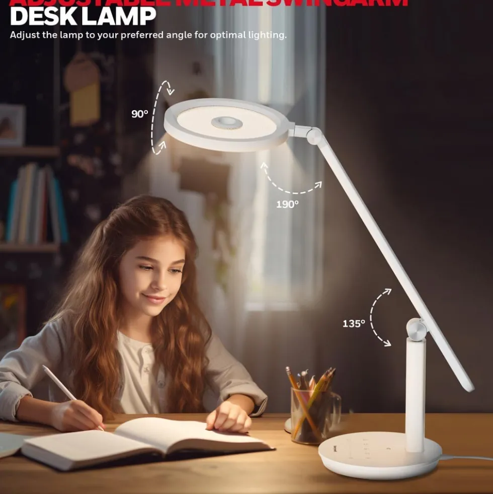 Honeywell H6 Desk Lamp with Touch Controls, White