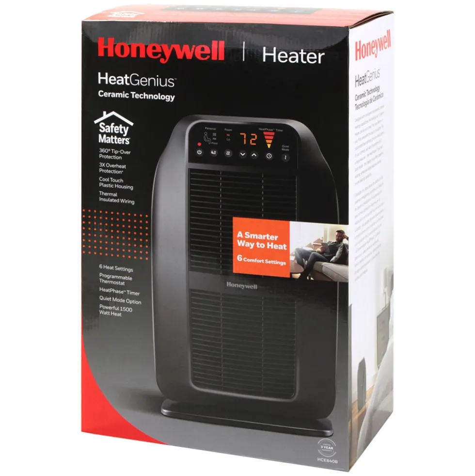 Honeywell Heat Genius Ceramic Portable Heater, HCE840B