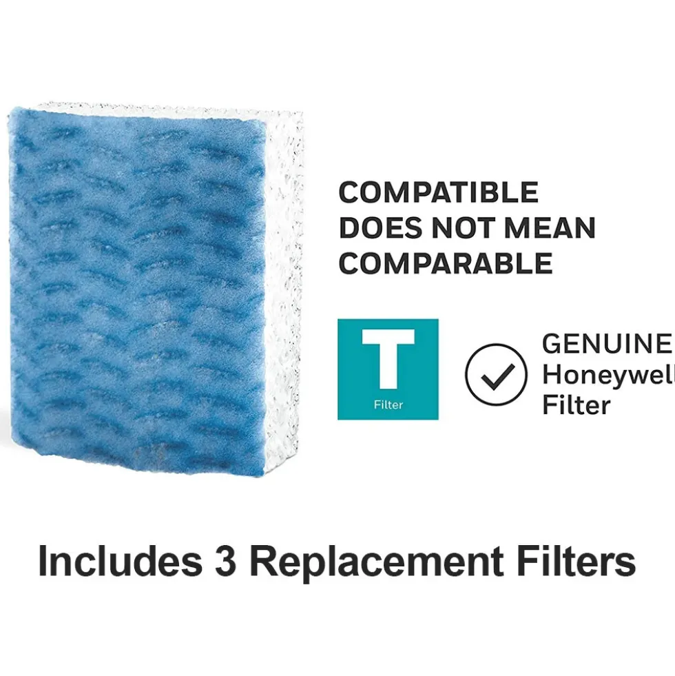 Honeywell HFT600 Replacement Humidifier Filter T for HEV615 and HEV620 Humidifiers - 3 Pack
