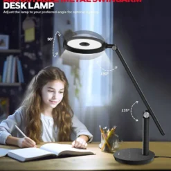 Honeywell H6 Modern Desk Lamp with Touch Controls, Black