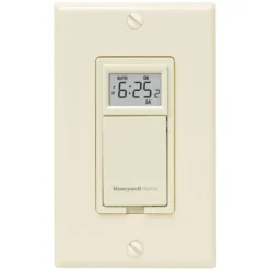 Honeywell Home 7-Day Programmable Light Switch Timer - RPLS731B, Almond