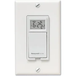 Honeywell Home 7 Day Programmable Light Switch Timer - RPLS730B, White