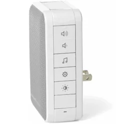 Honeywell Home 3 Series Plug-In Wireless Doorbell with Strobe Light and Push Button - RDWL313P