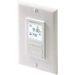 Honeywell Home Solar 7 Day Programmable Light Switch Timer, Sunset to Sunrise - RPLS740B, White