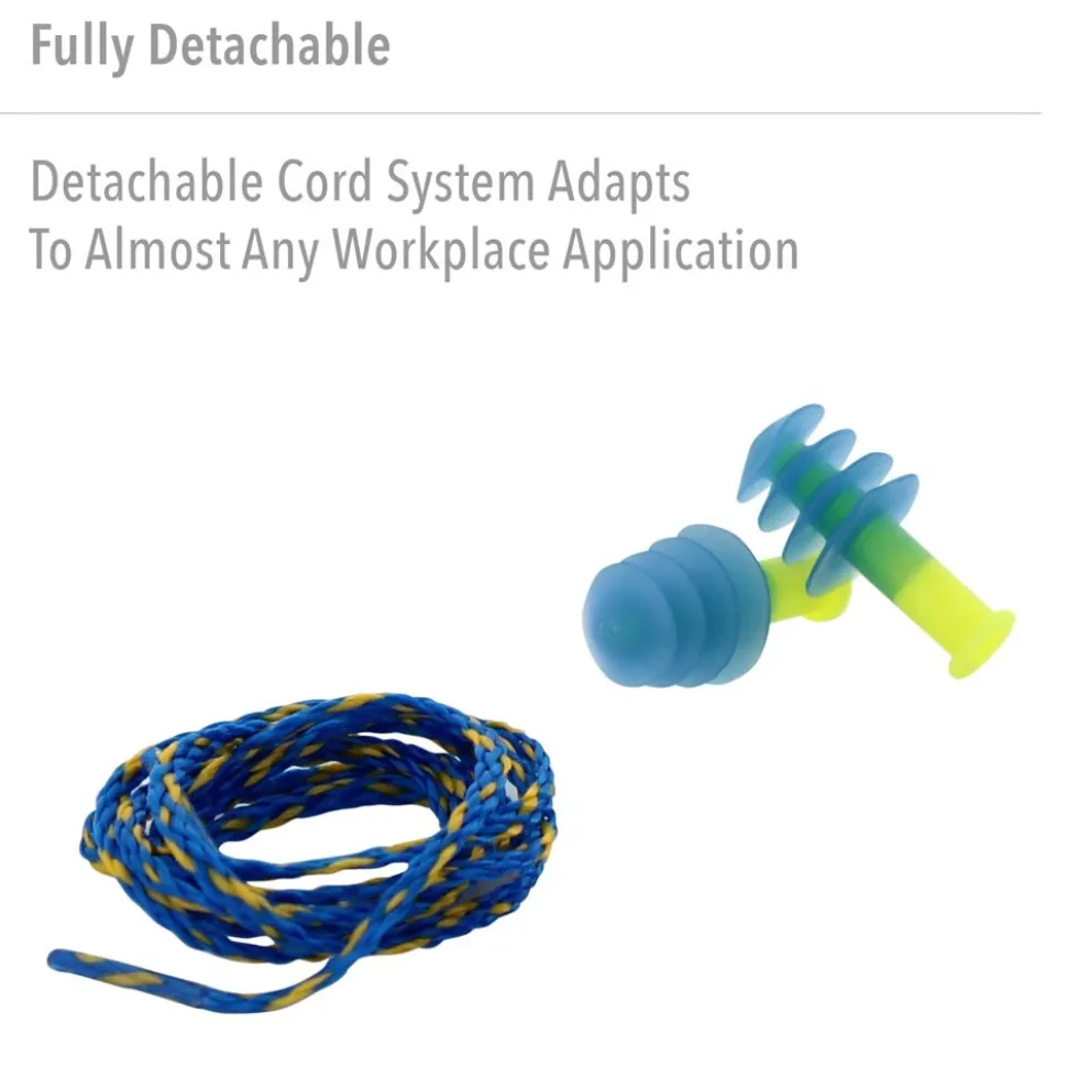 Honeywell Howard Leight Fusion Tapered TPE Corded Earplugs, 1000 Pairs