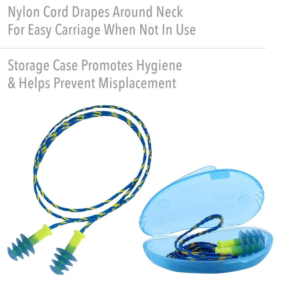 Honeywell Howard Leight Fusion Tapered TPE Corded Earplugs, 1000 Pairs