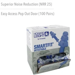 Honeywell Howard Leight SmartFit Tapered TPE Steel Corded Earplugs (100 Pack)