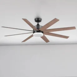 Honeywell Kildee 62 inch Outdoor Ceiling Fan with Color Changing Light, Remote Control and Eight Dual Finish Blades - 53002
