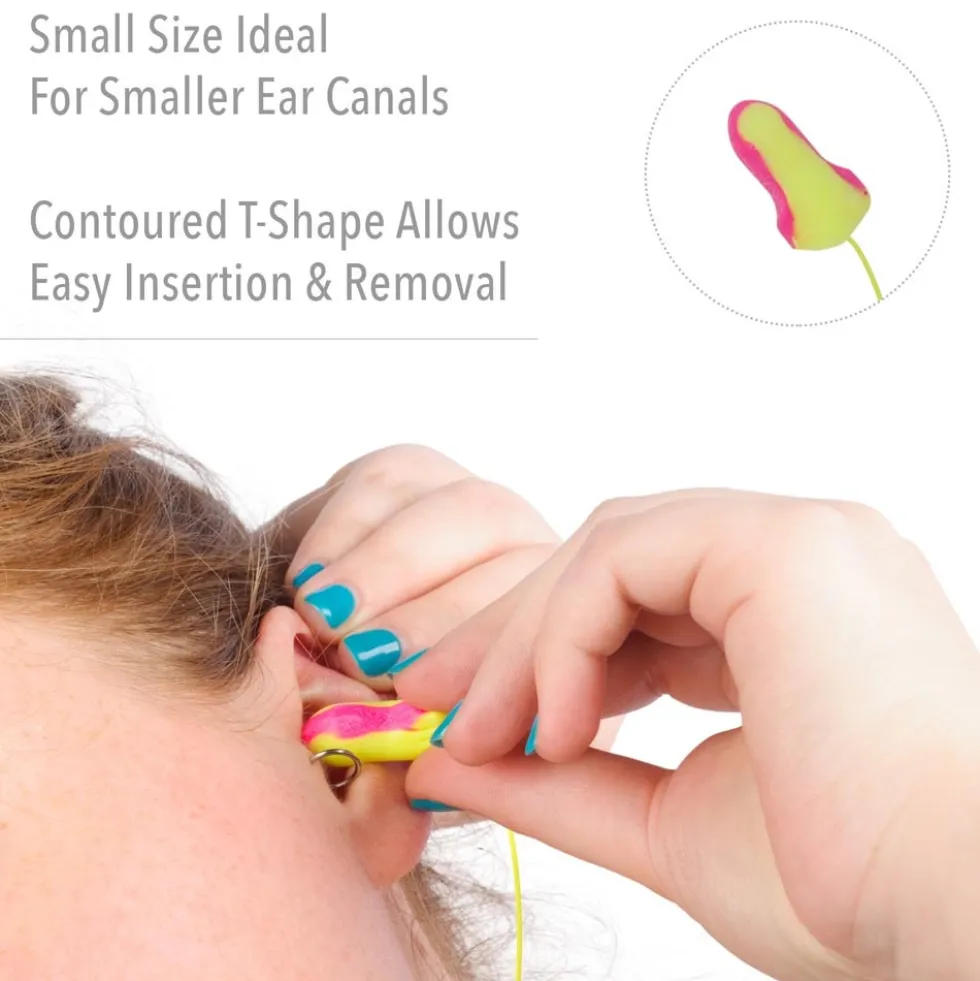 Honeywell Laser Lite High Visibility Corded Foam Earplugs, 100 Pack