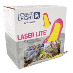 Honeywell Laser Lite High Visibility Corded Foam Earplugs, 100 Pack