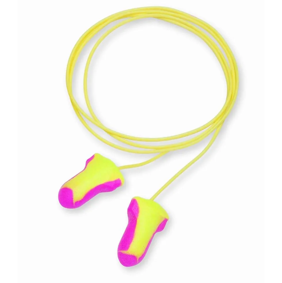 Honeywell Laser Lite High Visibility Corded Foam Earplugs, 100 Pack
