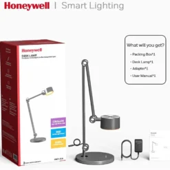 Honeywell LED Adjustable Metal Desk Lamp with Touch Controls and Eye Protection - HWT-01A
